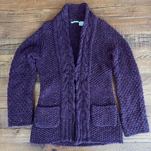 Deep Purple Anthropologie Cardigan, Size S